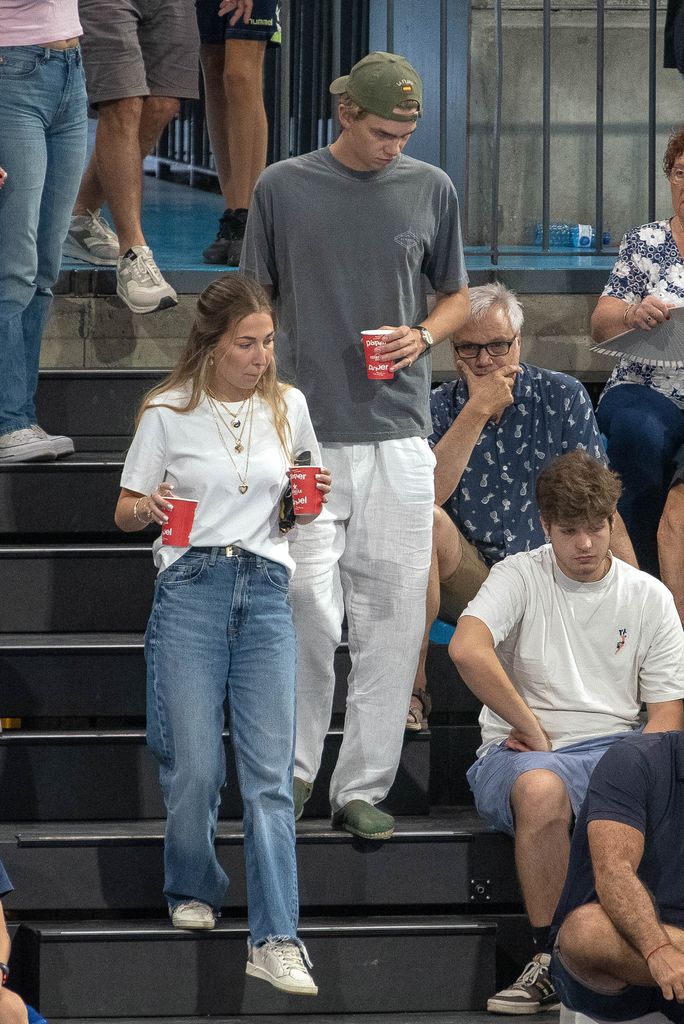 Olympia Beracasa y Miguel Urdangarin en el partido de Pablo Urdangarin a 07 de Septiembre en Granollers (España)