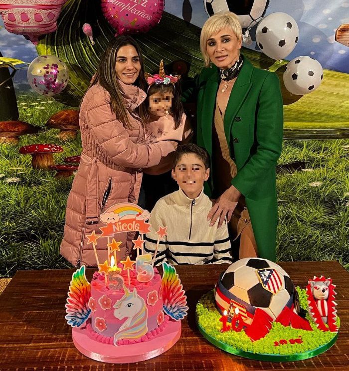 Ana María y Gema en el cumpleaños de sus hijos 