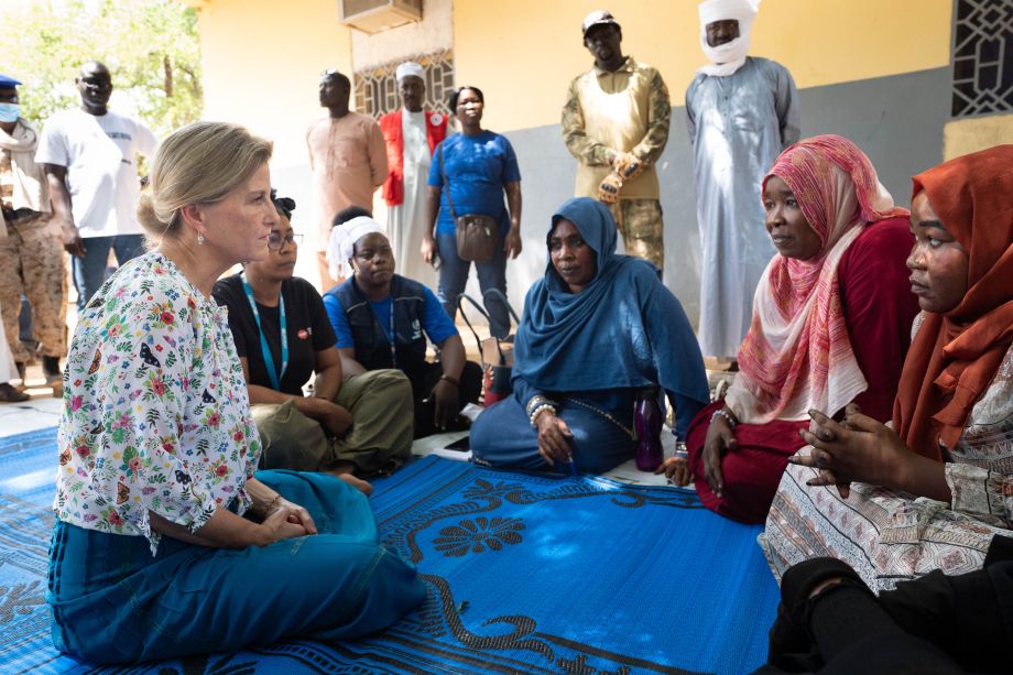 Sophie de Edimburgo durante su viaje al Chad para conocer la situación de los desplazados por la guerra de Sudán, en octubre de 2024