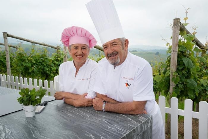 Karlos Arguiñano y su hermana Eva