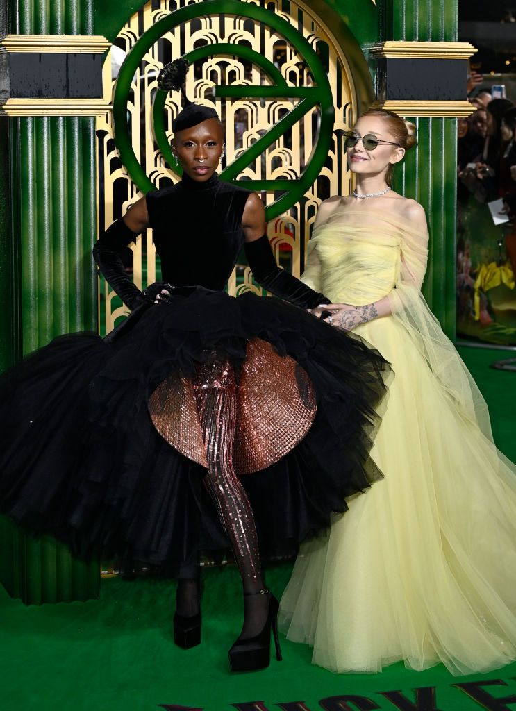 Cynthia Erivo y Ariana Grande en la premiere de "Wicked" en Londres 