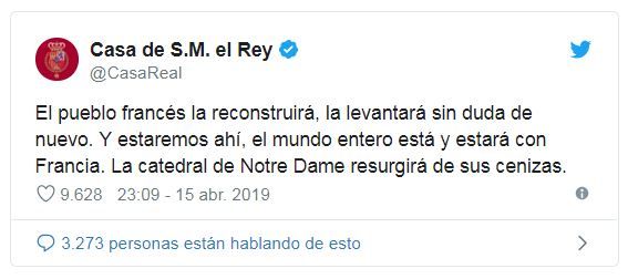 Mensaje de la Casa del Rey