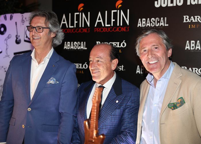 Javier Castillejo, Poti y Jesús Alvarez en el cumpleaños de Julio Iglesias Jr.