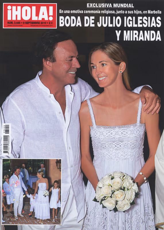 La boda de Julio Iglesias y Miranda