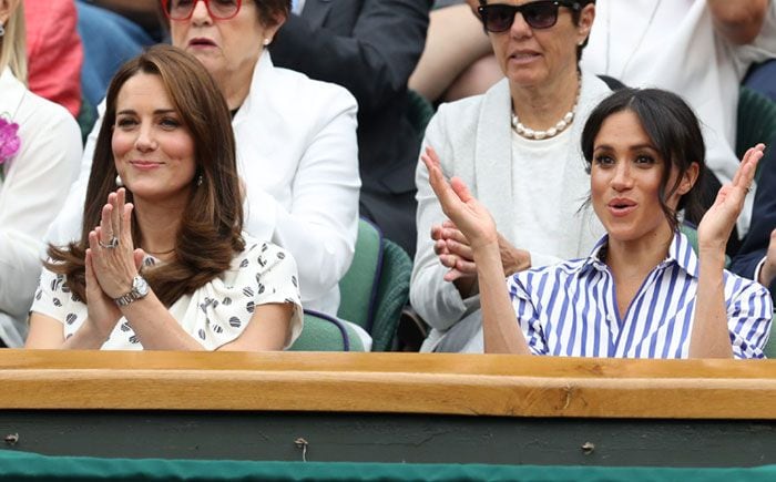 Catherine Middleton y Meghan Markle aplaudiendo