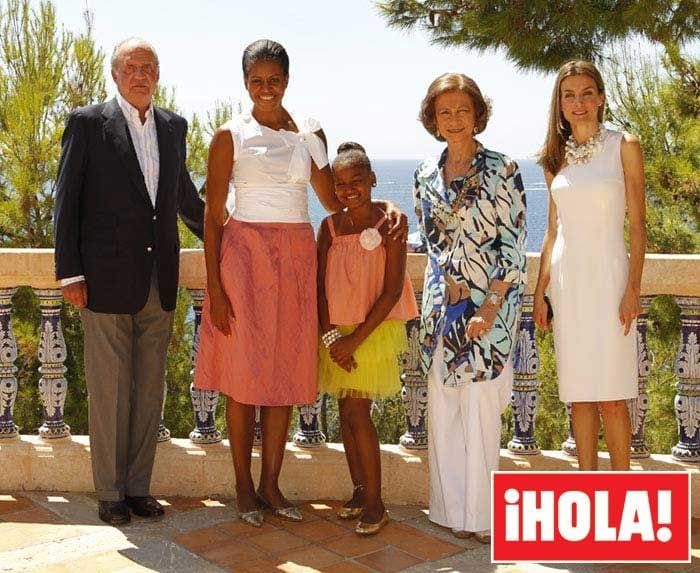 Michelle Obama con la Familia Real 