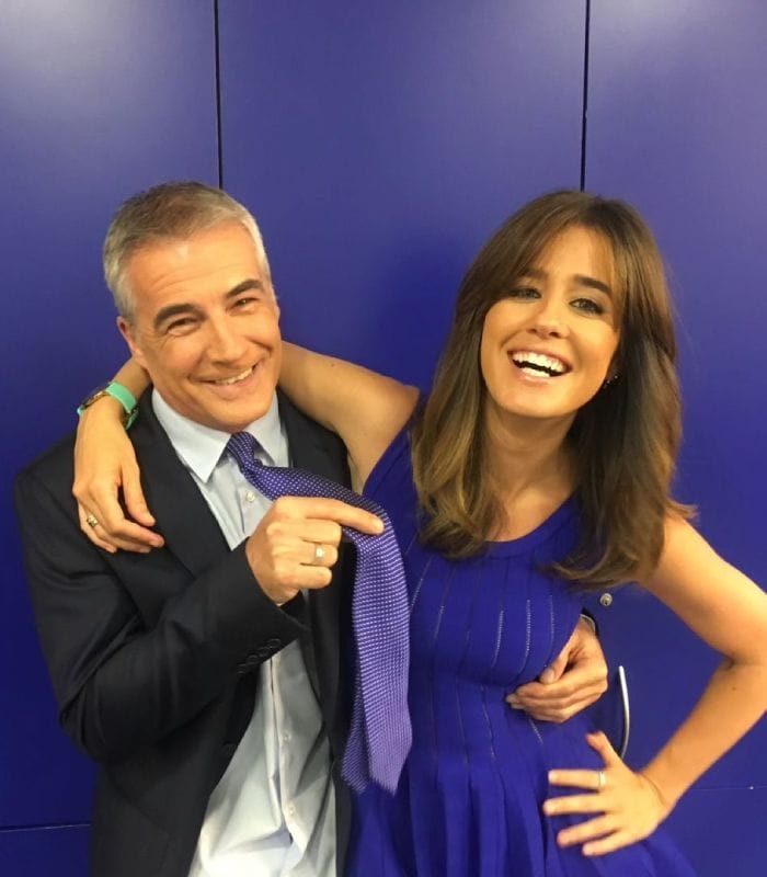 Isabel Jiménez y David muy sonrientes