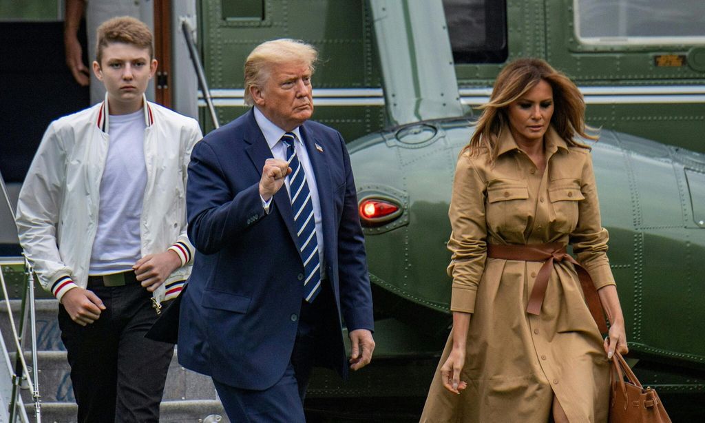 Donald Trump, Melania Trump y Barron Trump