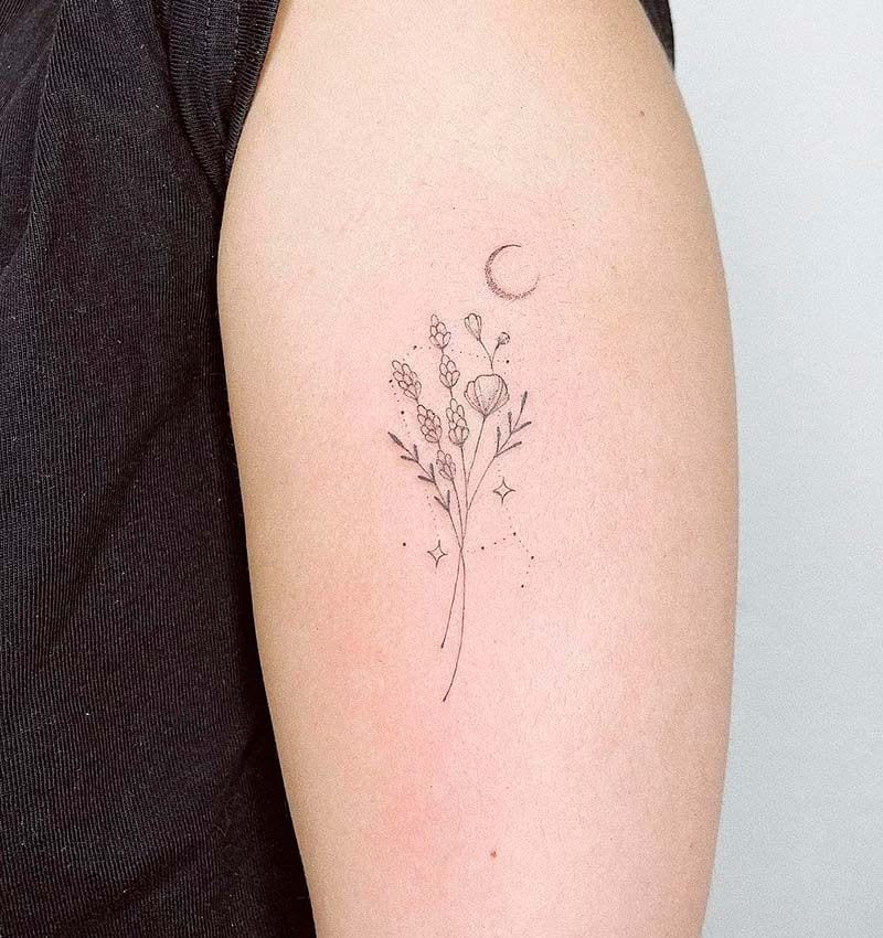 Tatuaje minimalista para biceps