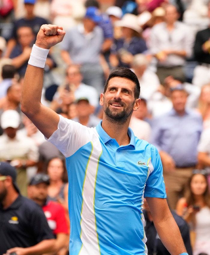 Novak Djokovic vence en el Abierto de Estados Unidos a Bernabé Zapata