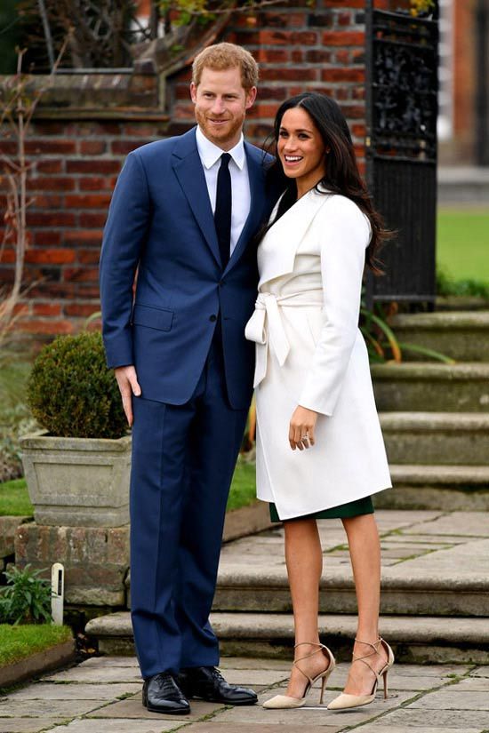 Meghan y Harry el día de su compromiso