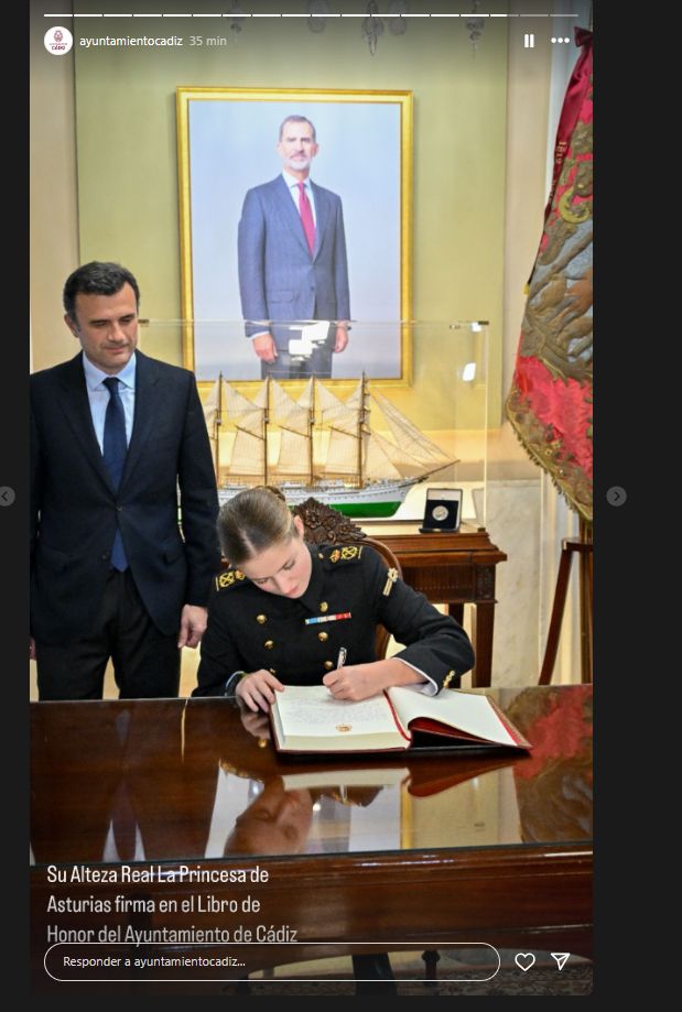 Princesa Leonor en el Ayuntamiento de Cádiz