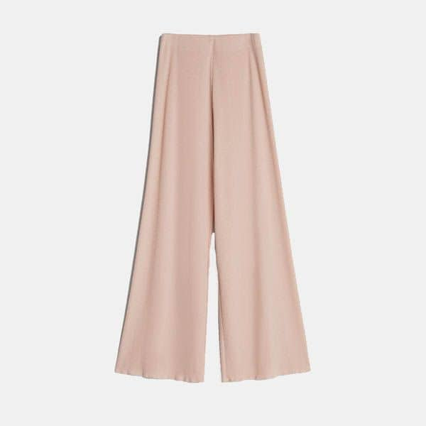 pantalones rosas wide leg bershka