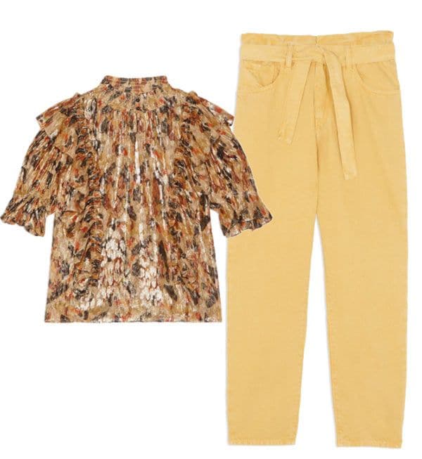 look pantalon amarillo