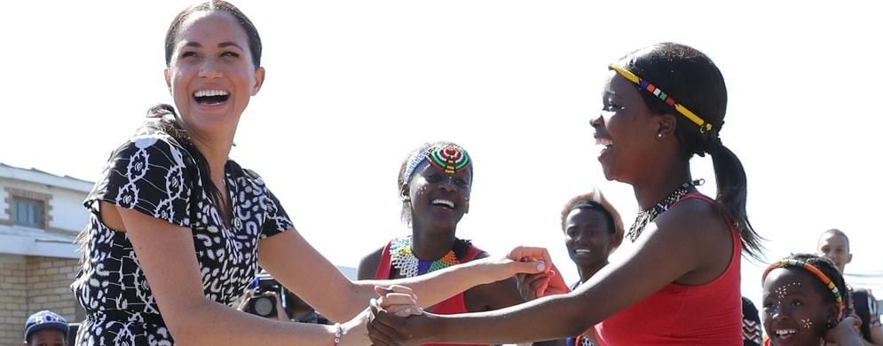 meghan markle dancing africa royal tour getty