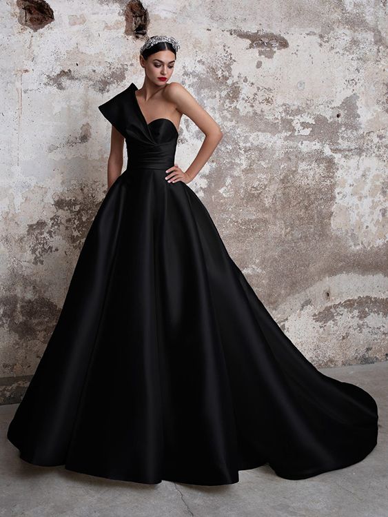 Vestido de novia negro