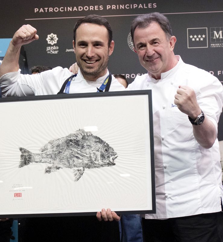 Los cocineros Javier Ruiz y Martín Berasategui