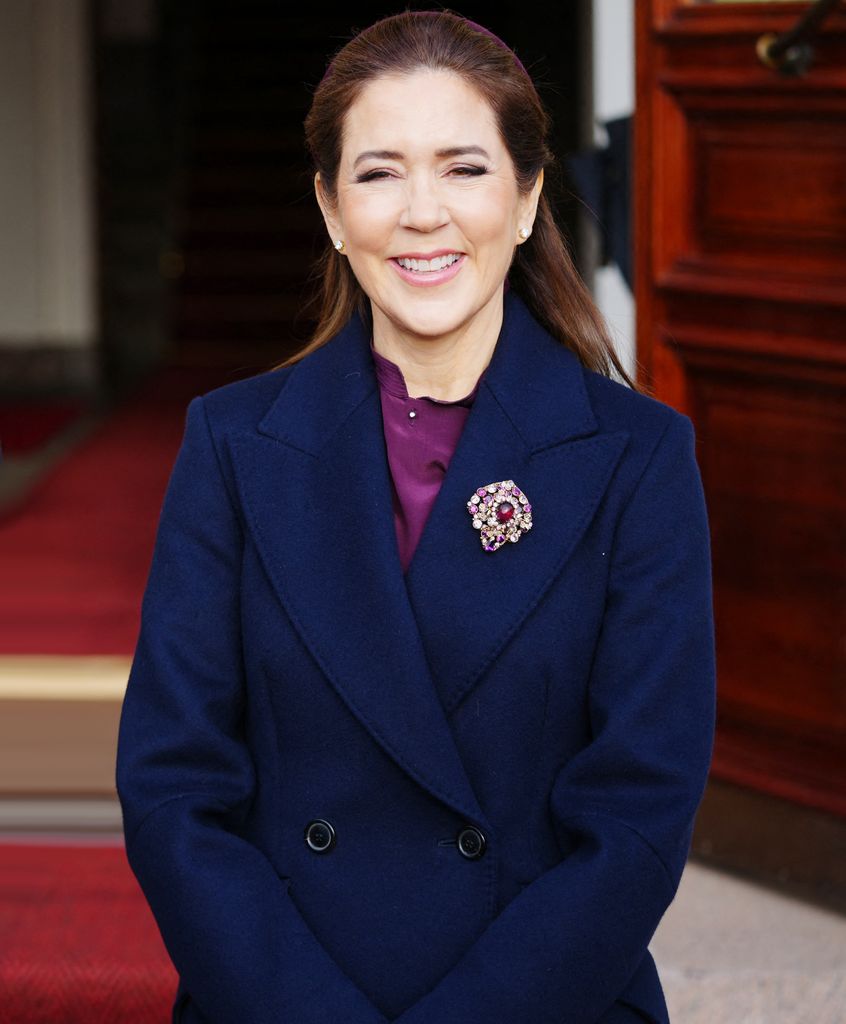 Queen Mary of Denmark are pictured at an official reception of the Republic of Finland at the Presidential Palace in Helsinki, Finland on March 4, 2025. (Photo by Ida Marie Odgaard / Ritzau Scanpix / AFP)