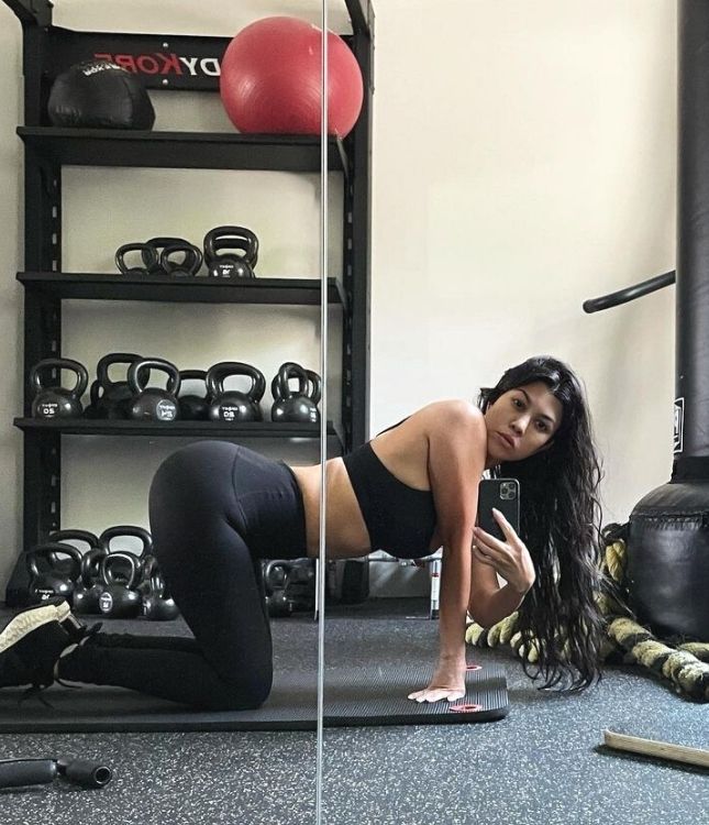 Kourtney Kardashian en el gimnasio