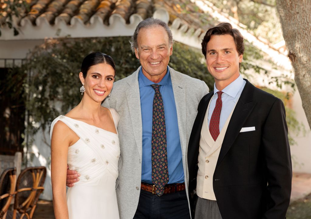 Ana Cristina Portillo, Bertín Osborne y Santiago Camacho en la boda