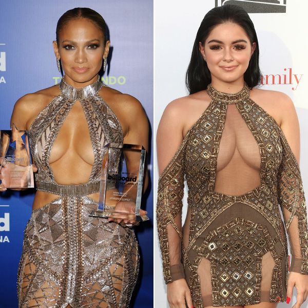 Ariel Winter y Jennifer Lopez con el mismo vestido