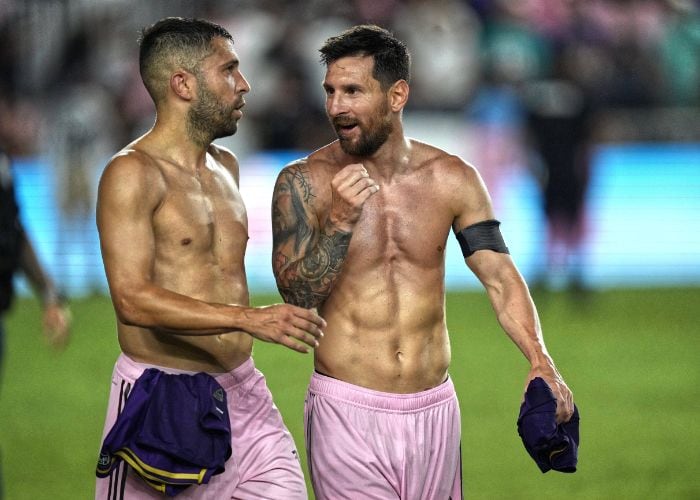 Leo Messi y Jordi Alba