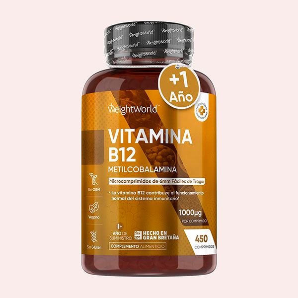 Vitamina B12 Vegana 1000 mcg 450 Comprimidos de WeightWorld