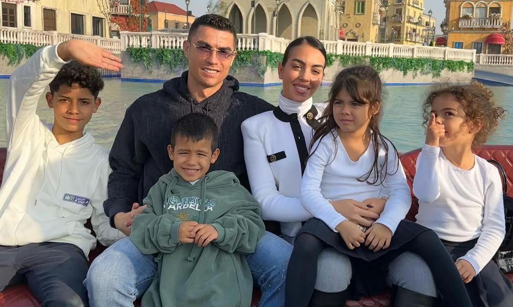 Georgina Rodríguez, Cristiano Ronaldo y sus hijos