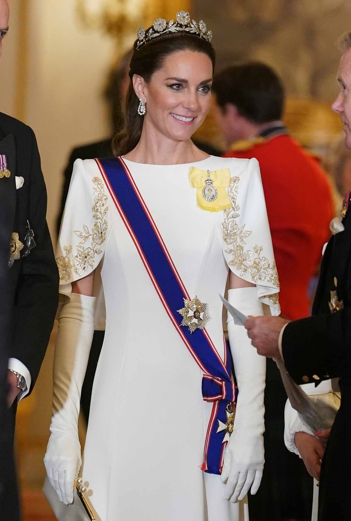 La princesa Kate durante el banquete de Estado por la visita del presidente surcoreano el año pasado.