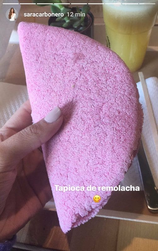 Sara Carbonero tapioca de remolacha