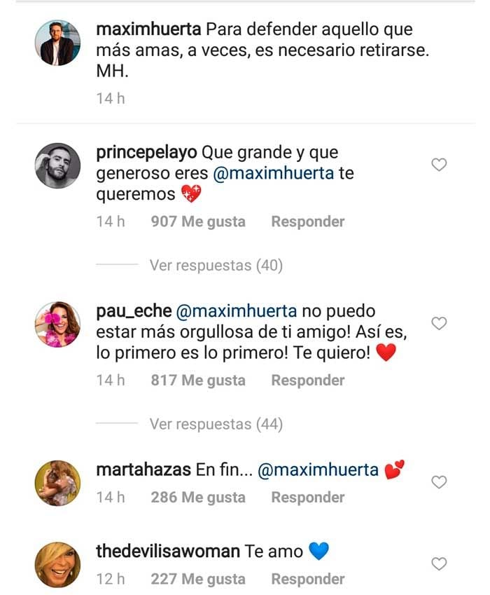 maxim huerta comentarios