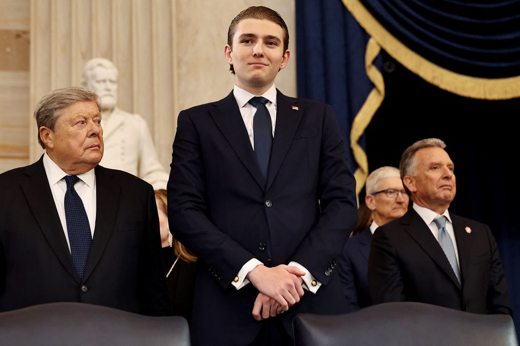 Barron Trump arrives to the inauguration of U.S. President-elect Donald Trump in the Rotunda of the U.S. Capitol on January 20, 2025 in Washington, DC. Donald Trump takes office for his second term as the 47th president of the United States. (Photo by Chip Somodevilla / POOL / AFP) (Photo by CHIP SOMODEVILLA/POOL/AFP via Getty Images)