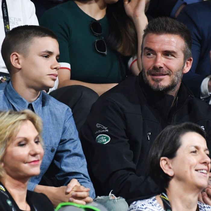 David Beckham y su hijo Romeo