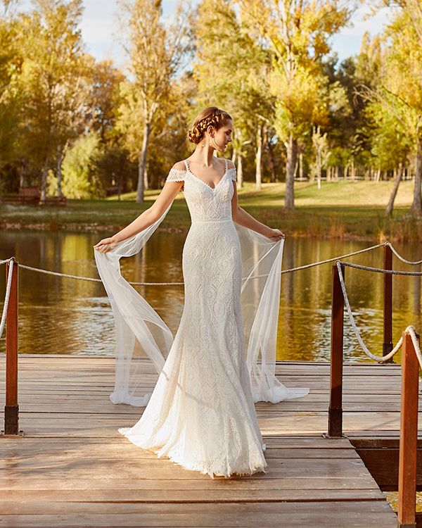 Vestido de novia bohemio de Aire Barcelona