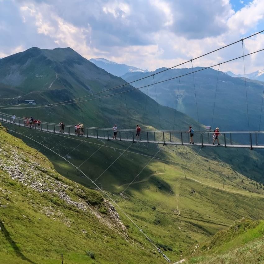 Puente colgante en Bad Gastein.