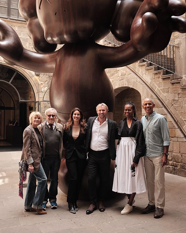 Familia Obama en el Moco Museum de Barcelona