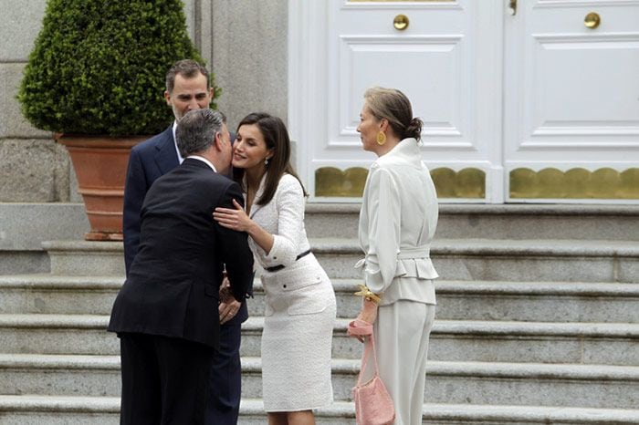 Los Reyes ofrecen un almuerzo al presidente de Colombia y su mujer