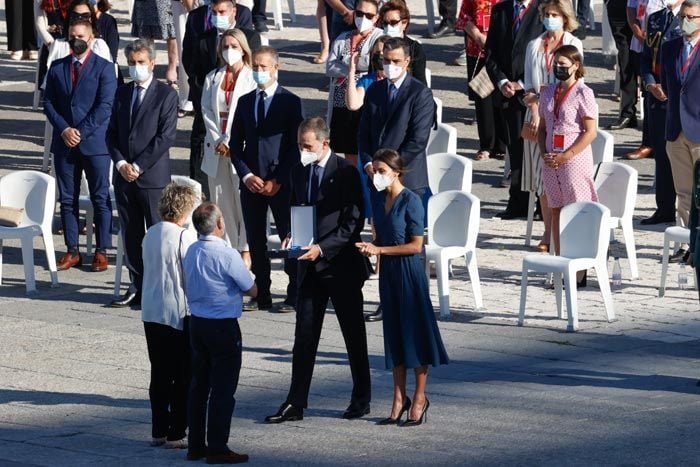 reyes Felipe y Letizia en el homenaje de Estado a las víctimas del coronavirus