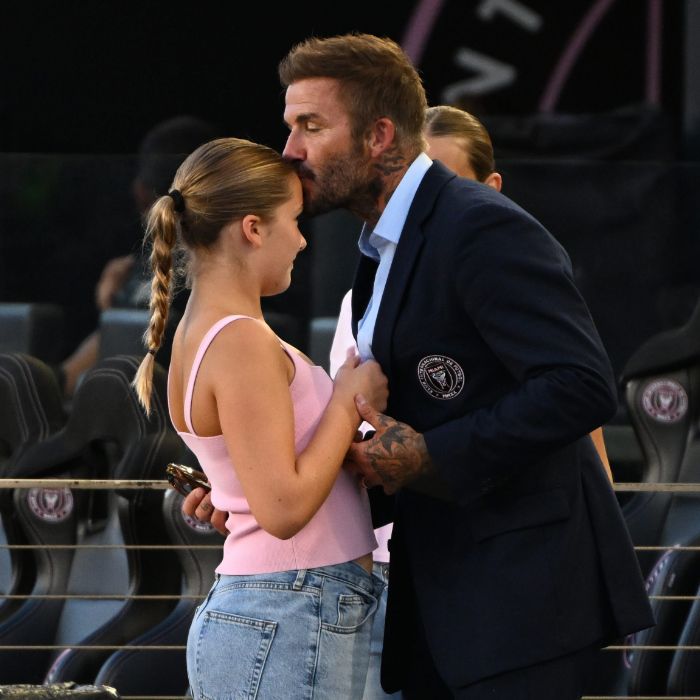 David Beckham con su hija