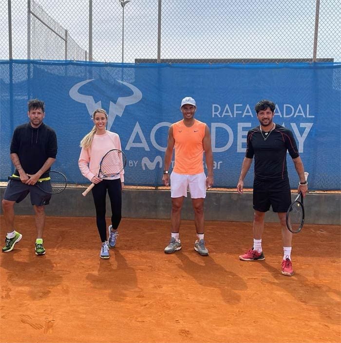 Rafa Nadal y Pablo López: partido de dobles con sus hermanos