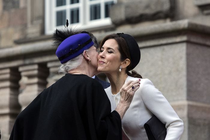 La reina Margarita de Dinamarca y la princesa Mary