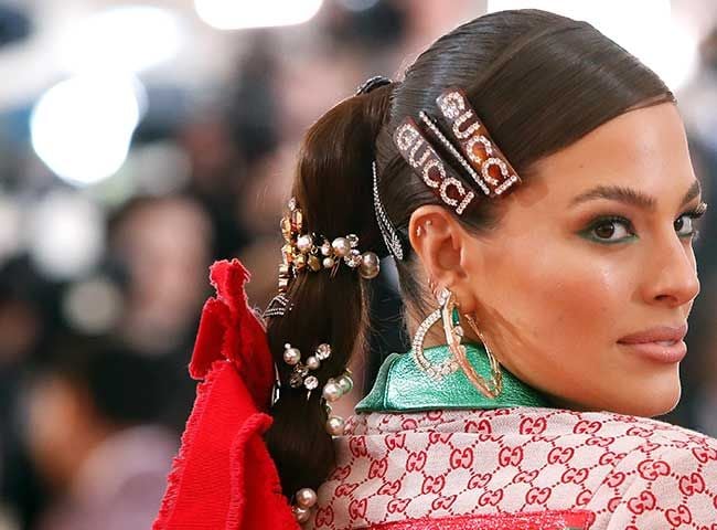 Ashley Graham durante un desfile de Gucci