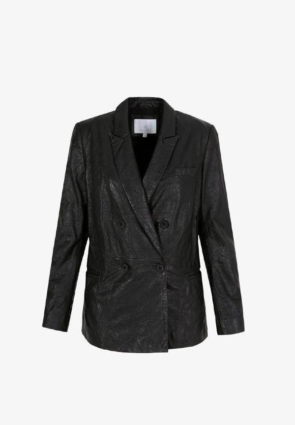 Blazer de cuero negro de Scalpers