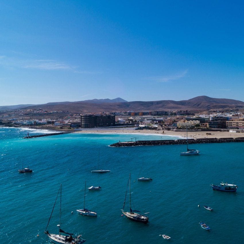 panoramica de puerto del rosario capital de fuerteventura