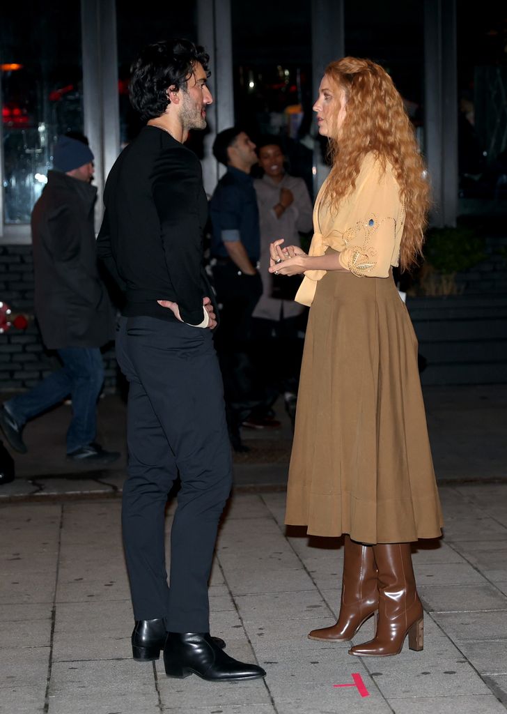 Justin Baldoni y Blake Lively durante el rodaje