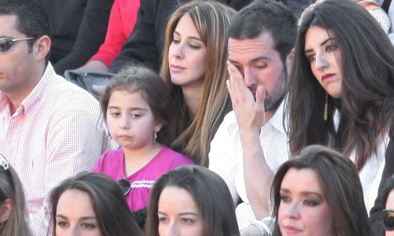 andrea janeiro en los toros con su tia carmen janeiro