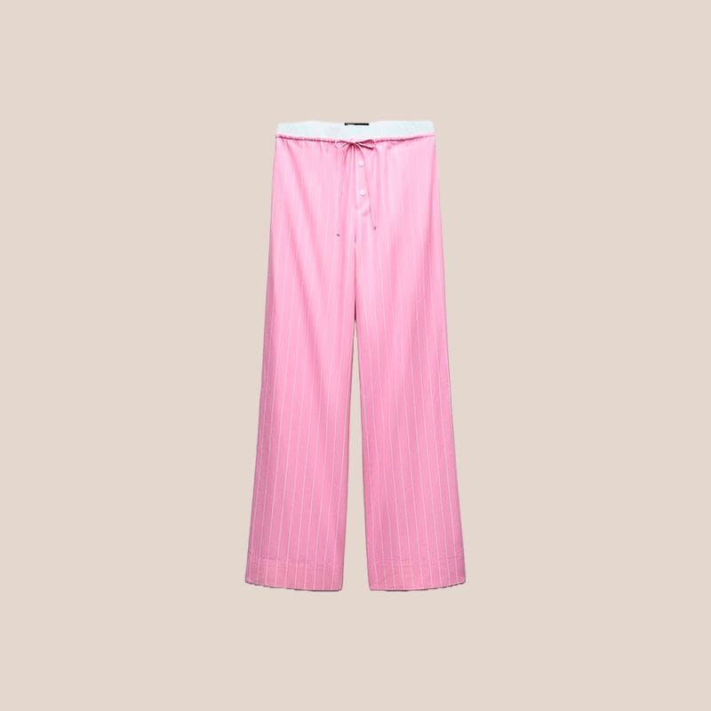 pantalon zara rosa pijamero