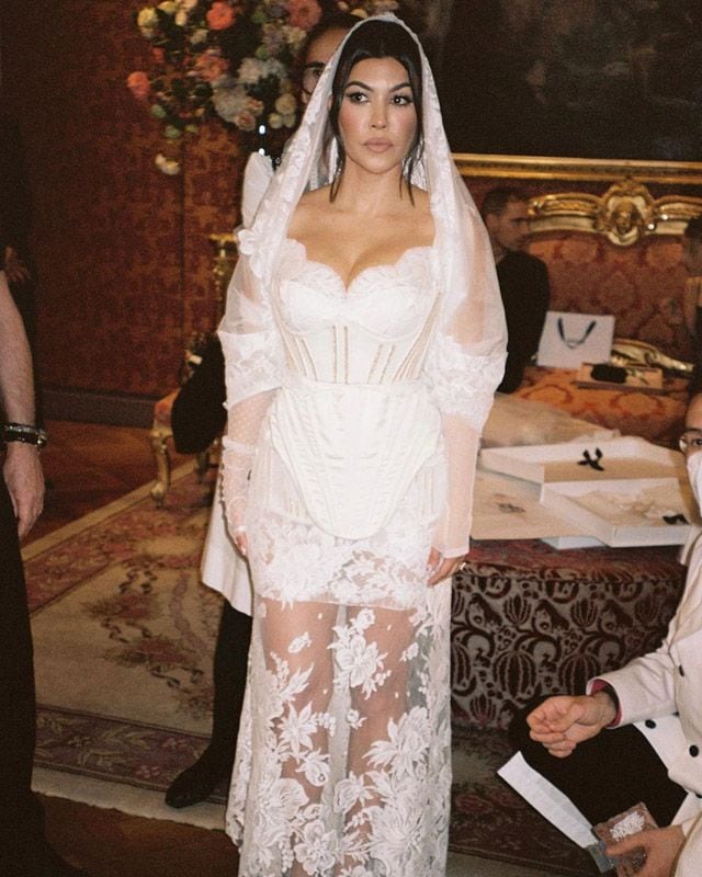 Kourtney Kardashian el día de su boda 