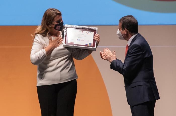 Carlota Corredera en Vigo (con Abel Caballero)