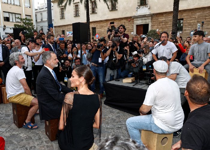 Los Reyes en el concierto Tempo de Luz en Cádiz